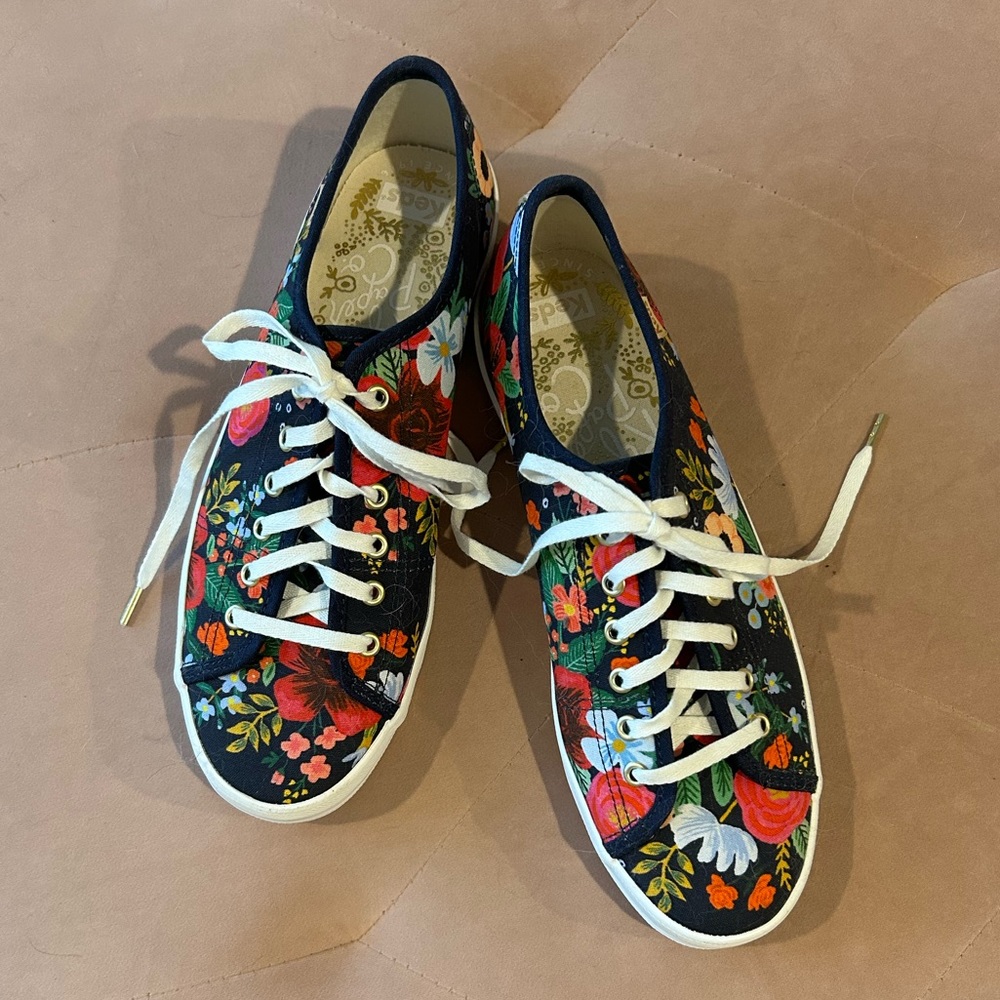 Keds - rifle paper design shoes. never worn gorgeous colors